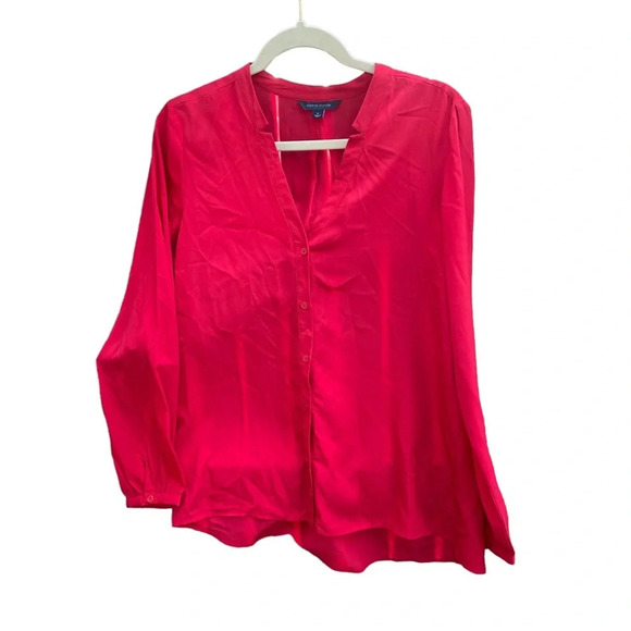 TOMMY HILFIGER BUTTON DOWN BLOUSE - Picture 1 of 3